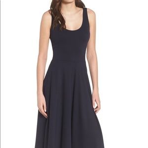 Leith Black Midi Dress with Pockets